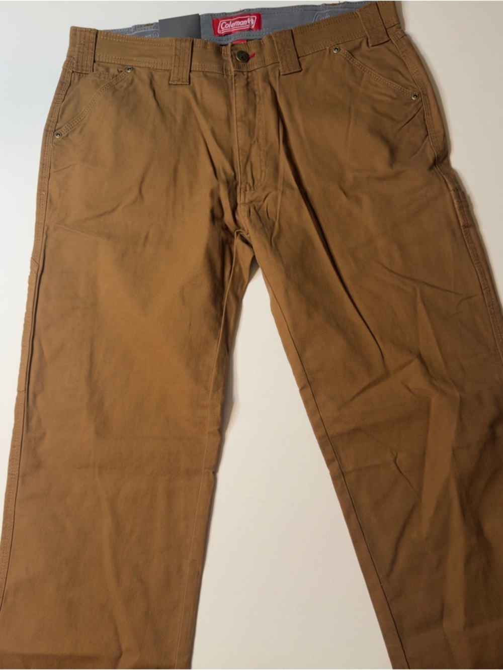 NWT Men's Coleman Cargo Pants Copper Utility Work Trousers Size 34x32 (KB5) - Picture 2 of 8